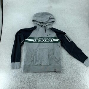 Michigan State Spartans Nike Hoodie Sweatshirt Womens M Raglan Pullover NCAA